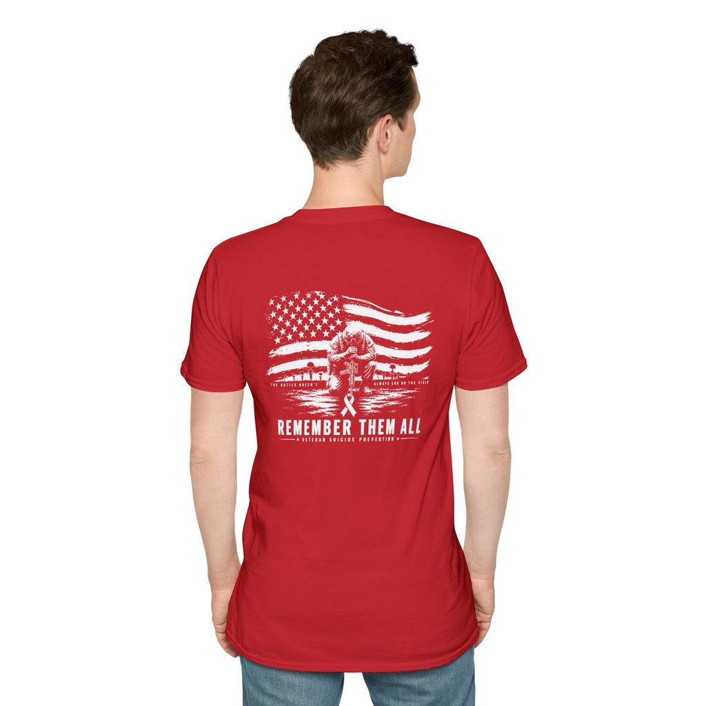 Remember Them All Memorial T-Shirt — Veteran Flag Tribute